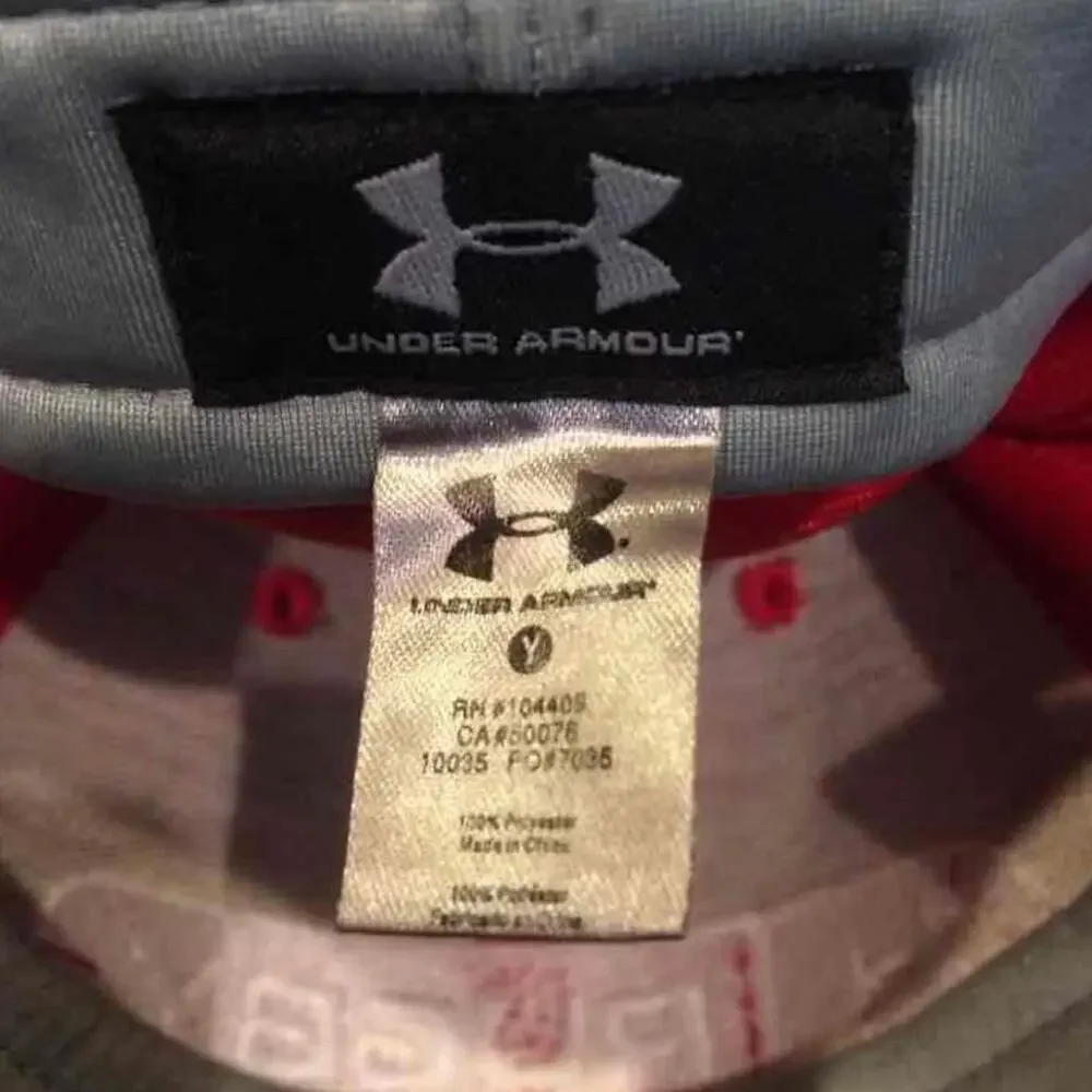 Under Armour Youth Red Rugby Logo Baseball Hat Cap